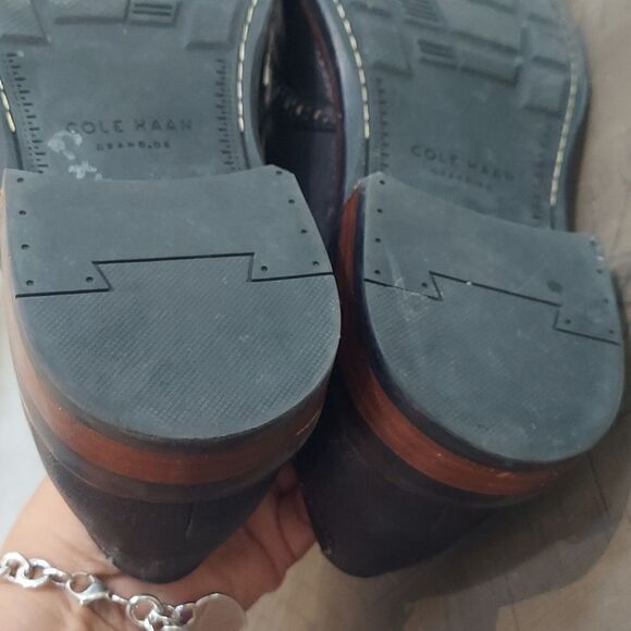 Cole Haan C24112 Warren Wingtip Oxfords Shoes Black Leather‎ Size 10.5M - Picture 8 of 9